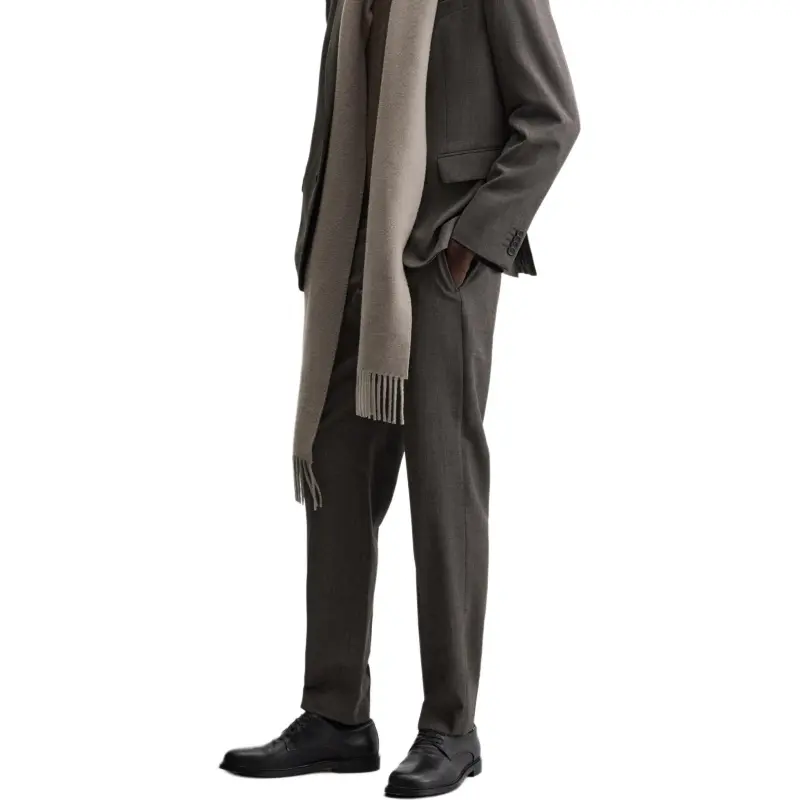 ZARA Suit Trousers Men Brown-3