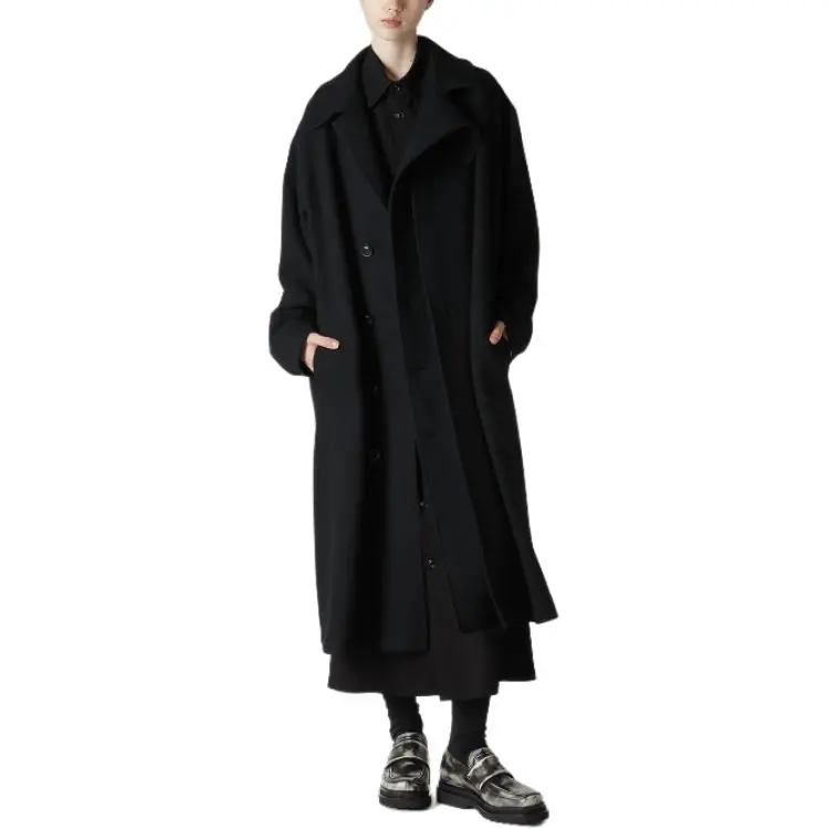 Yohji Yamamoto Wool Single-breasted Coat-3