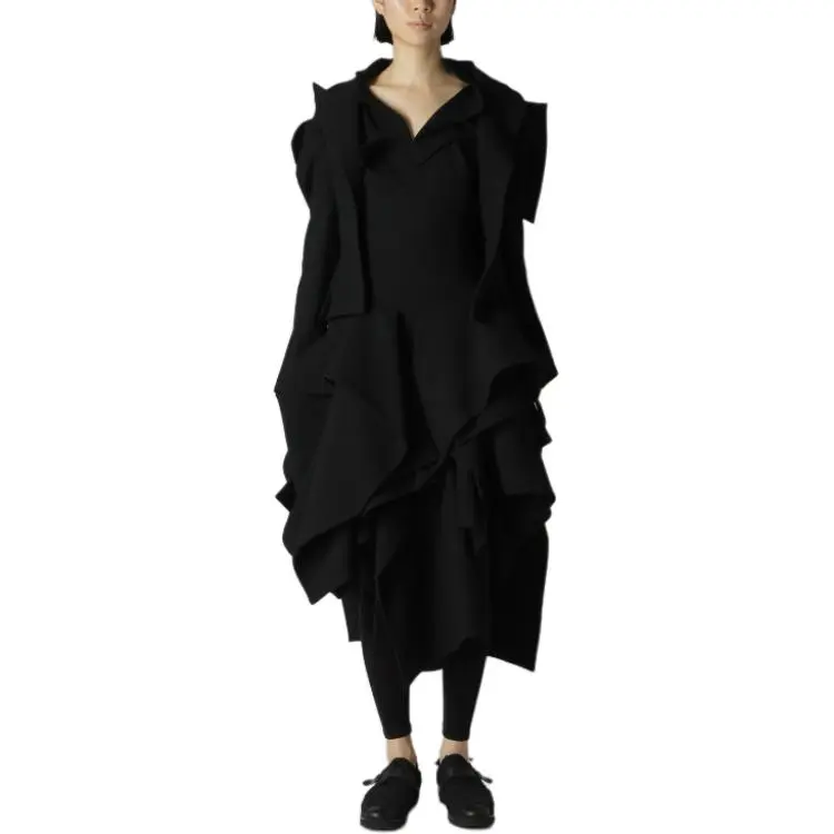 Yohji Yamamoto Draped Coat-5