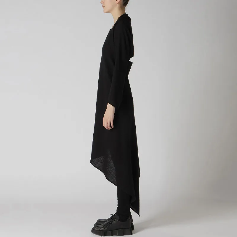 Yohji Yamamoto Long Sleeved Dress Women's Black-4