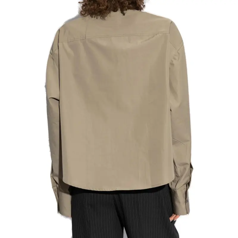 AMIPARIS Paris Cropped Oversized Shirt-2