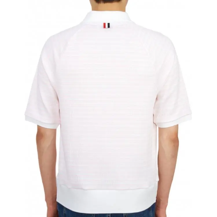 THOM BROWNE Polo Shirts Men Pink-4