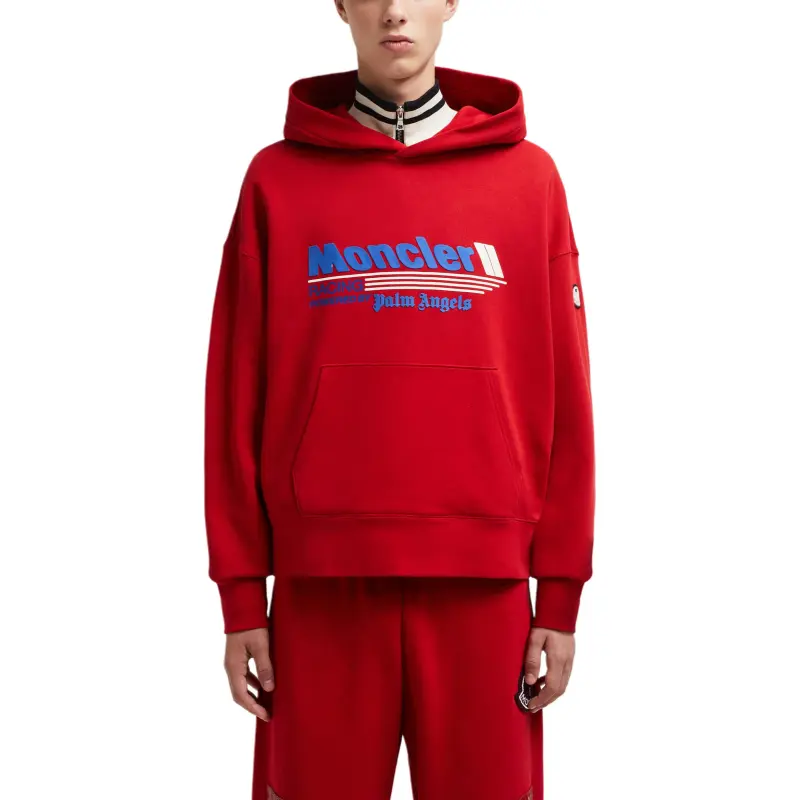 Palm Angels X MONCLER GENIUS Palm Angles Collaboration Collection Sweatshirts Unisex Red-1