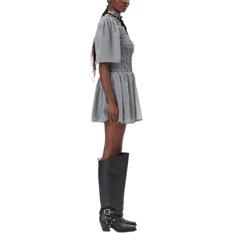 GANNI Checked Mini Dress-3