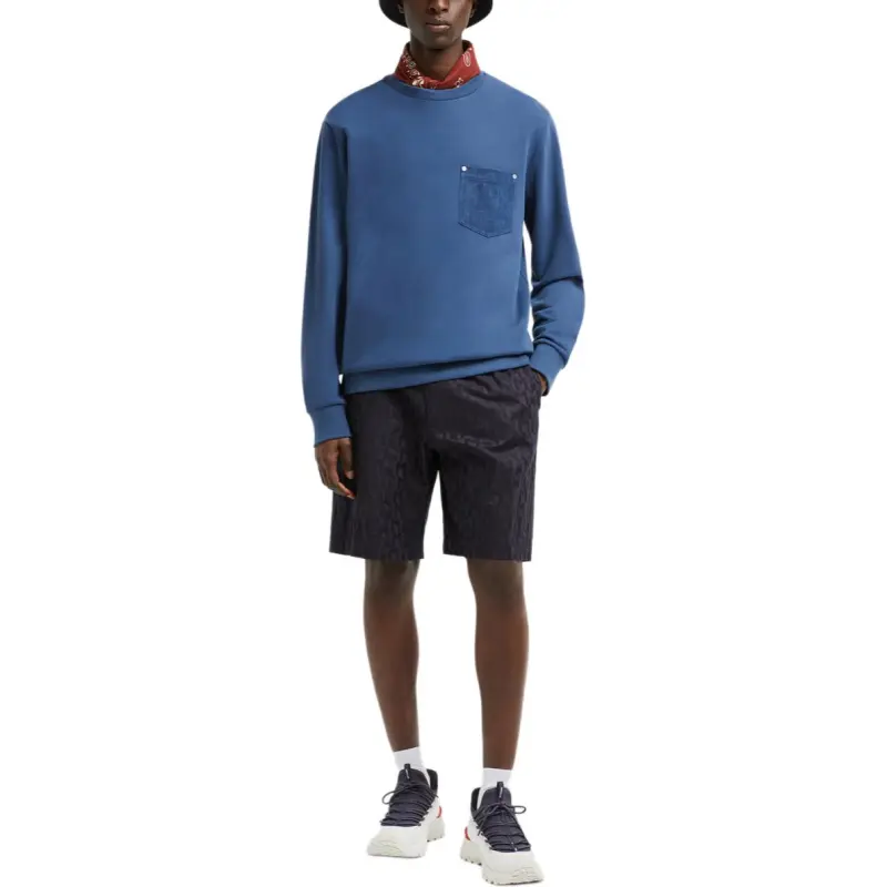 Moncler Sweatshirt Men's Cobalt Blue-2