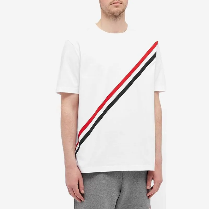THOM BROWNE RWB stripe Short sleeve T shirt-2