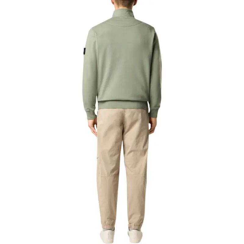 STONE ISLAND Logo Patch Half Zip Sweatshirt-3
