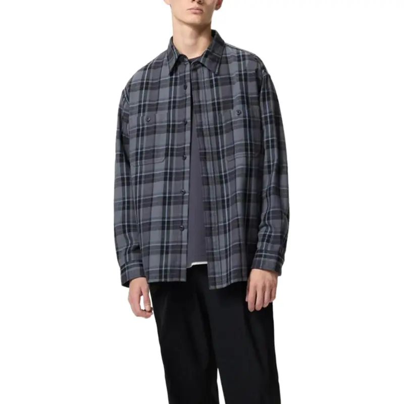 UNIQLO Shirt Unisex Asphalt Gray-1