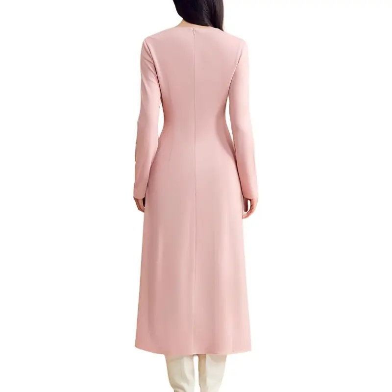Yiner Long Sleeved Dresses Women's Light Pink-1