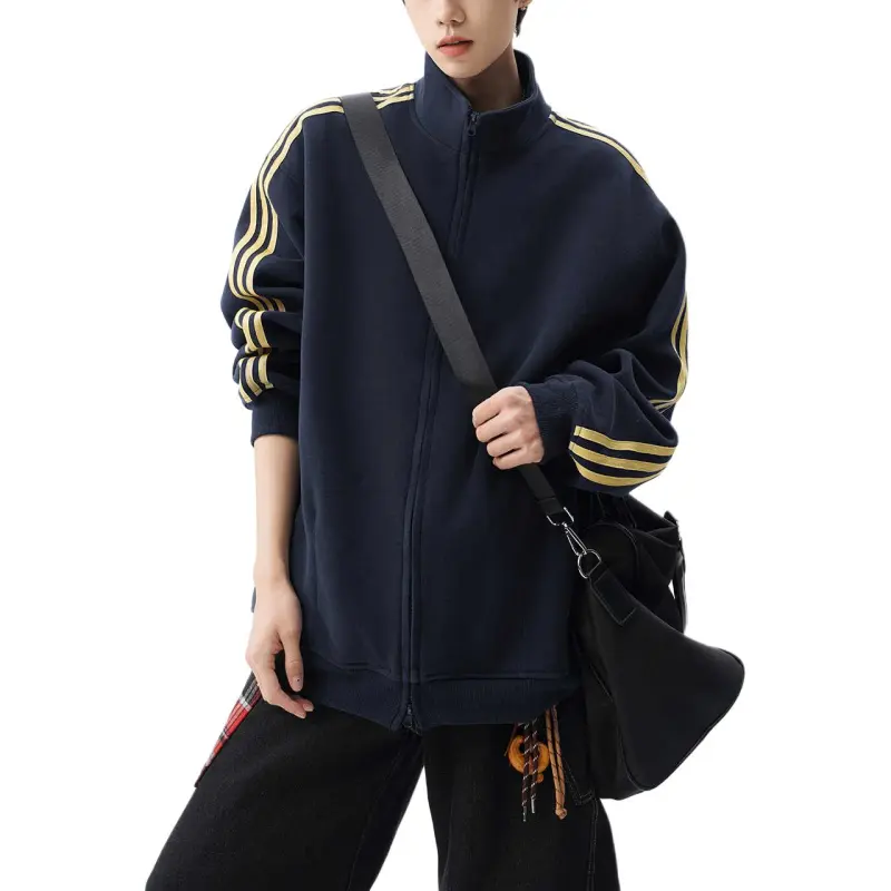VESIBO Jackets Coats Men's Navy Blue-3