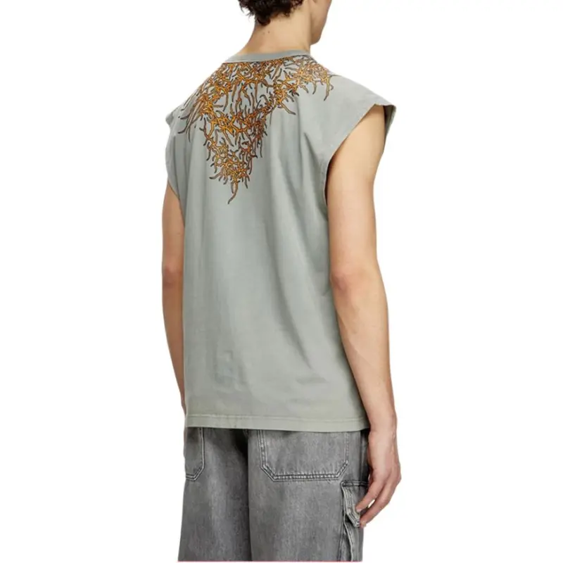 DIESEL T Boxt Sl R1 Tattoo Graphic Printed Tank Top-1