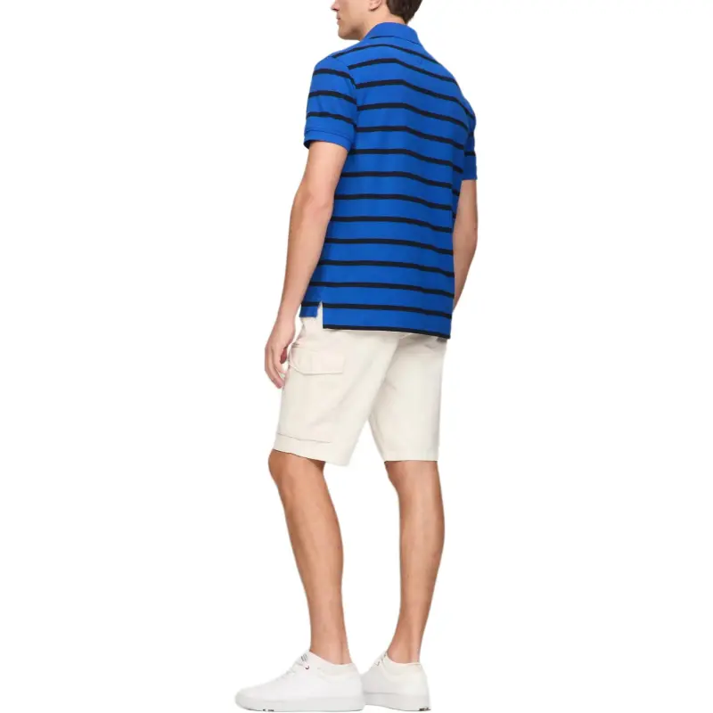 Tommy Hilfiger Polo Shirt Men's Dark Gray Stripes-1