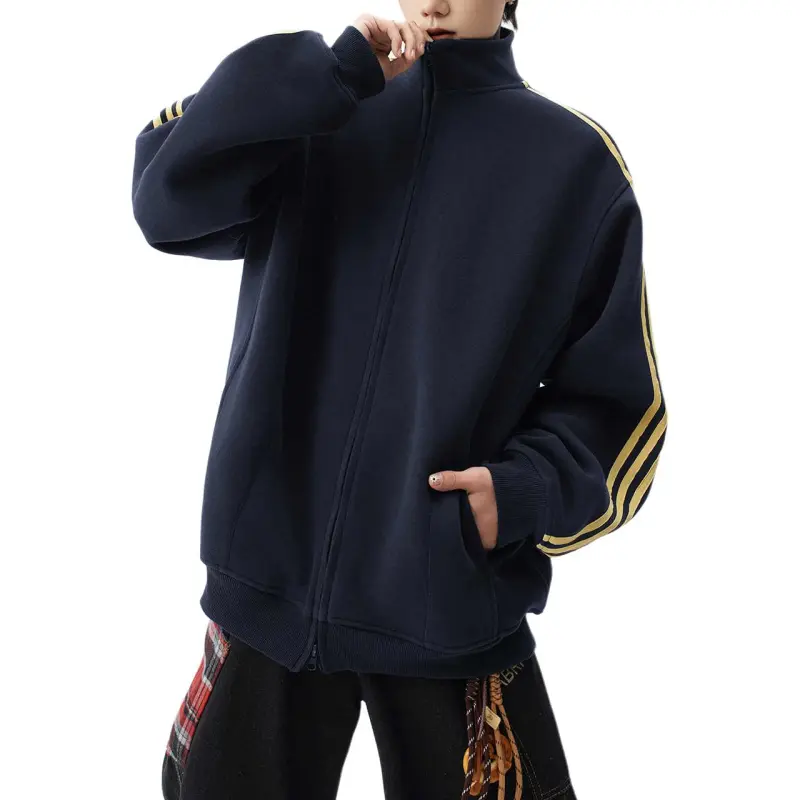 VESIBO Jackets Coats Men's Navy Blue-1