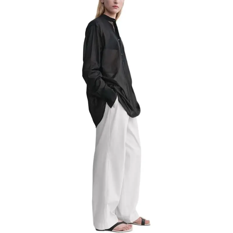 TOTEME Stand up Collar Blouse-3