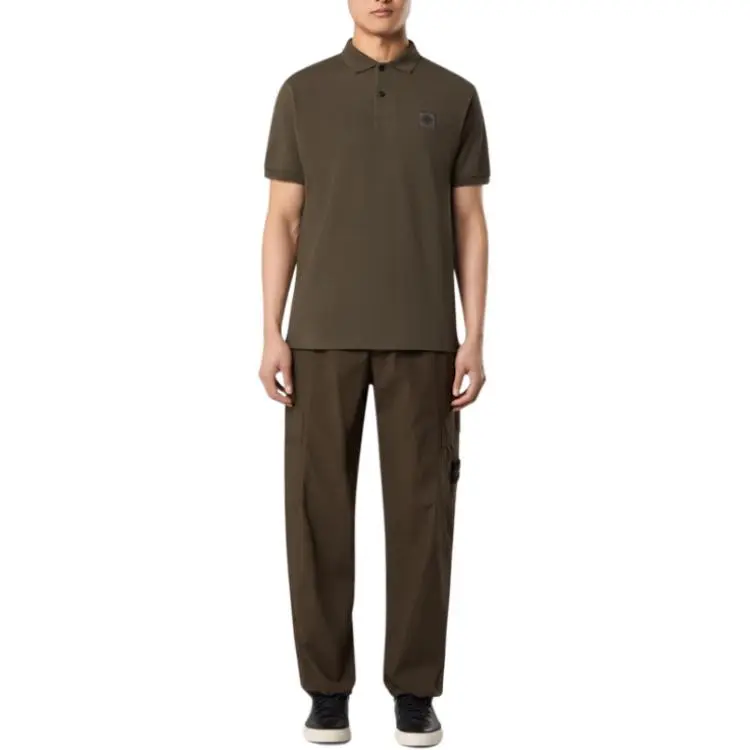 STONE ISLAND Logo patch Polo Shirt-3