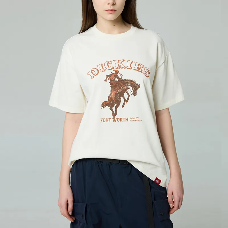 Dickies T Shirts Unisex Cream-2