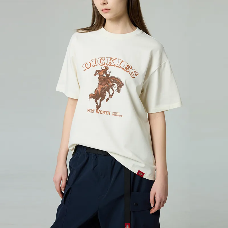 Dickies T Shirts Unisex Cream-3