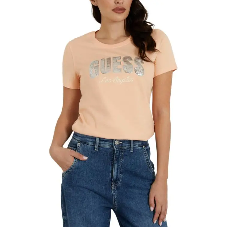 GUESS T Shirts Women's Pink-3