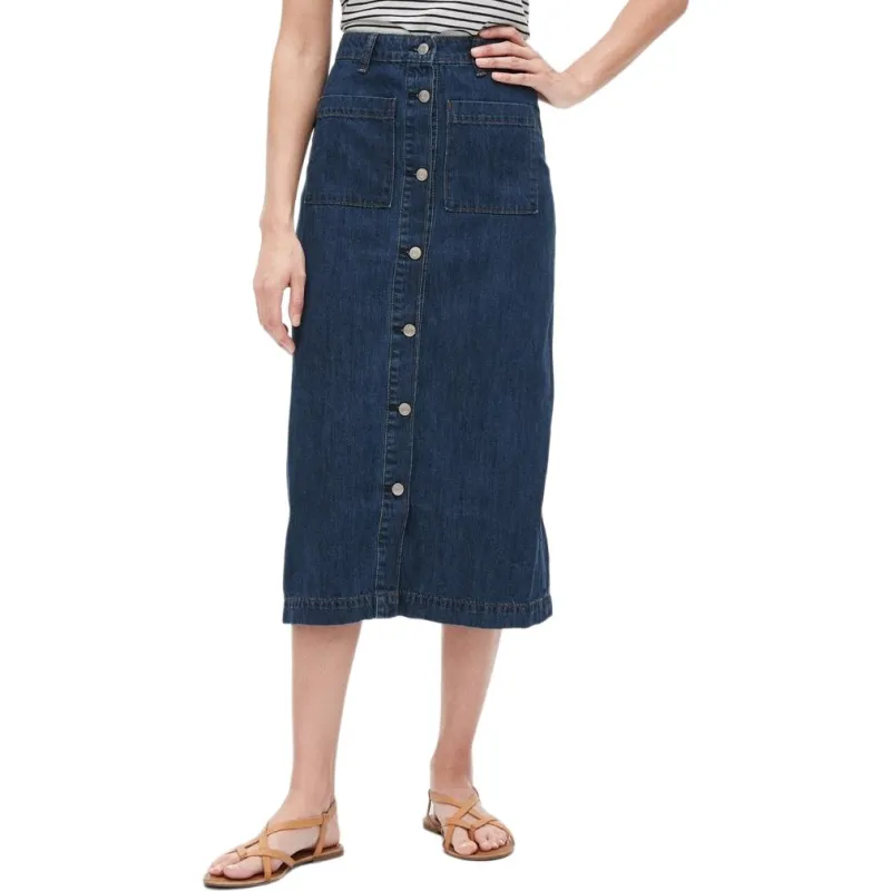 GAP Denim Long Skirt Women's Blue-2