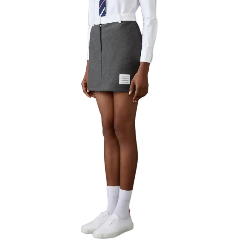 THOM BROWNE Logo patch Mini Skirt-3