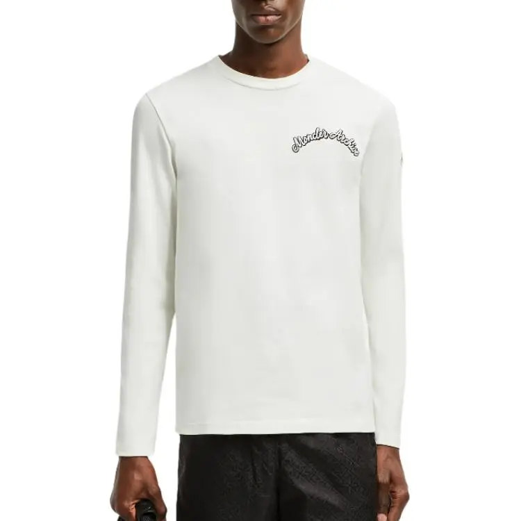 Moncler Logo Embroidered Long Sleeved T Shirt-1