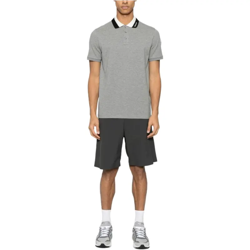 Moncler Logo embroidered Piquet Polo Shirt-2
