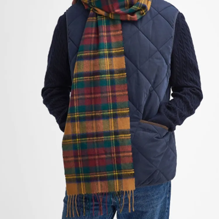 BARBOUR Lambswool Cashmere Knit Scarves Men's Multicolor-1