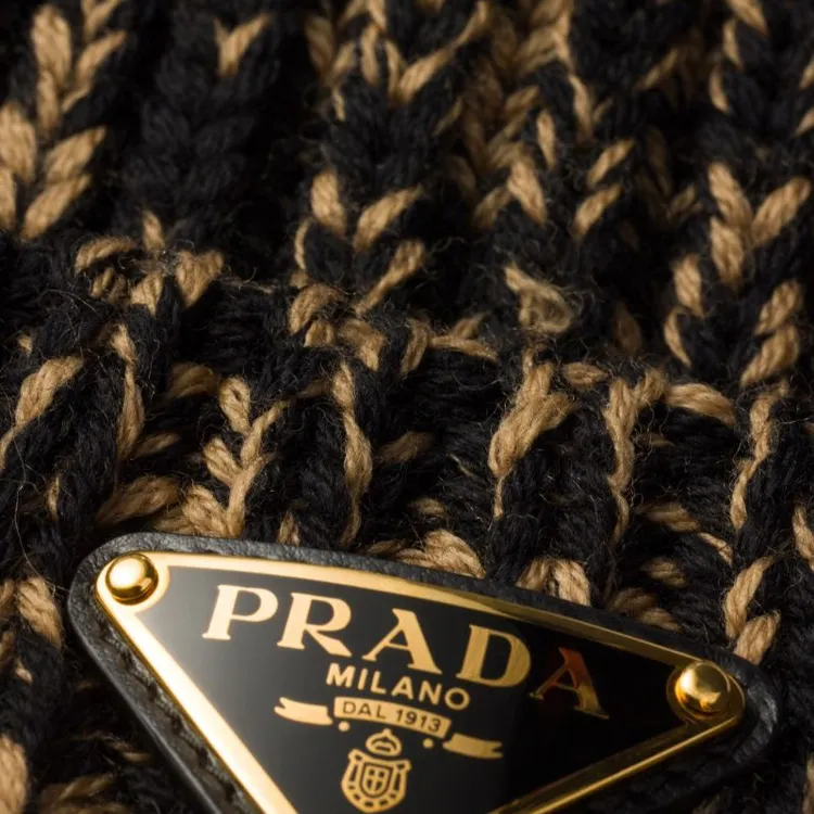 PRADA Mélange effect Wool Beanie-2