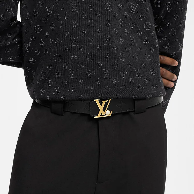 LOUIS VUITTON Lv Initiales Pearls 40mm Reversible Belt-3