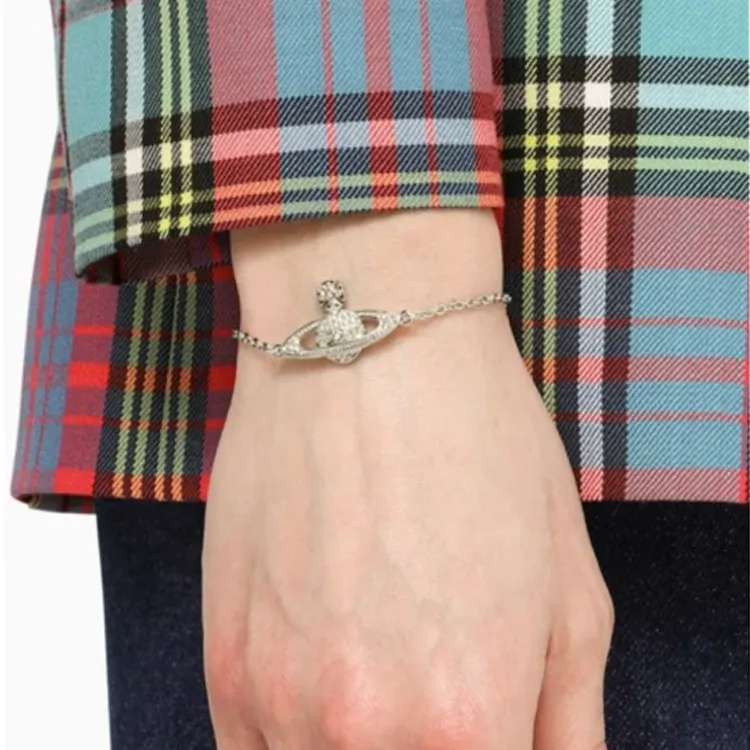 Vivienne Westwood Orb Embellished Chain Linked Bracelet-3