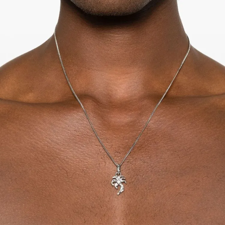 PALM ANGELS Palm Tree Charm Chain Necklace-3