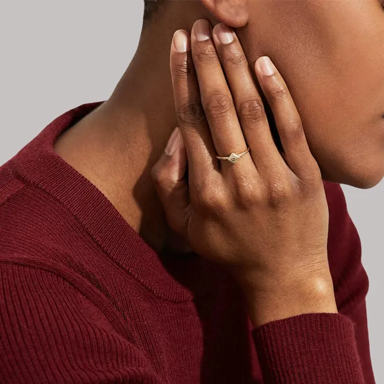 De Beers 18k Gold Diamonds Rings Unisex Gold-3