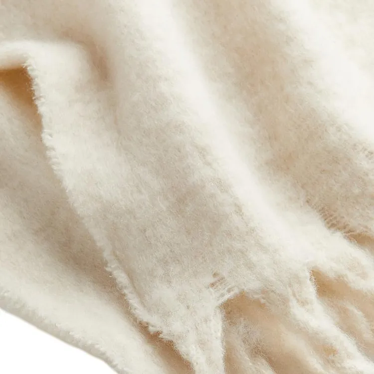 H&M Polyester Knit Scarves Women's White-1