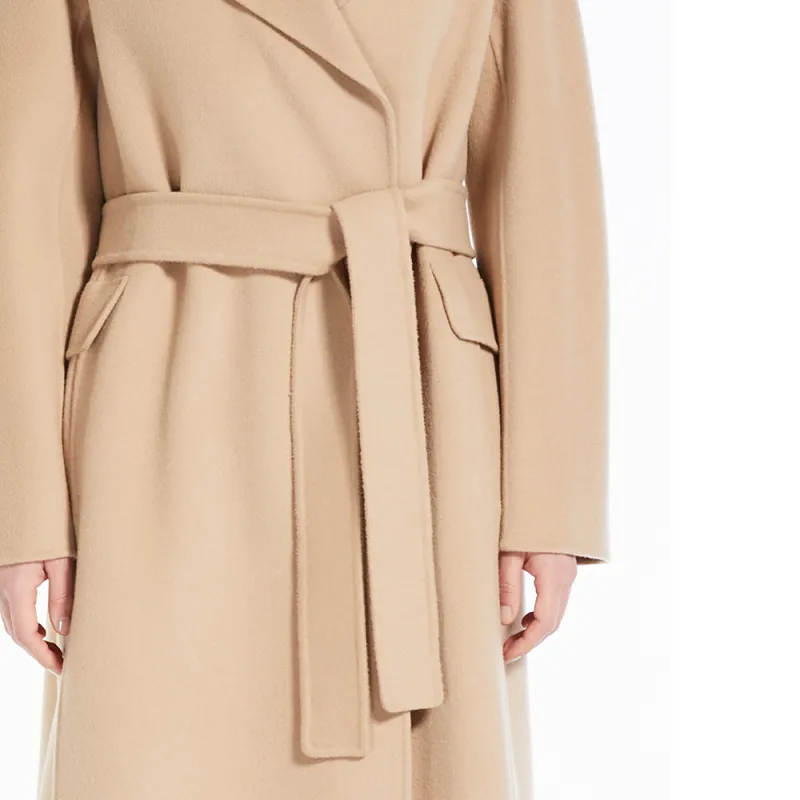 ’S MAX MARA Zenith Collection Wool Belted Coat Coats Women's Khaki-2