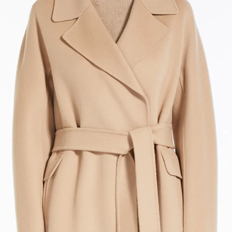 ’S MAX MARA Zenith Collection Wool Belted Coat Coats Women's Khaki-1