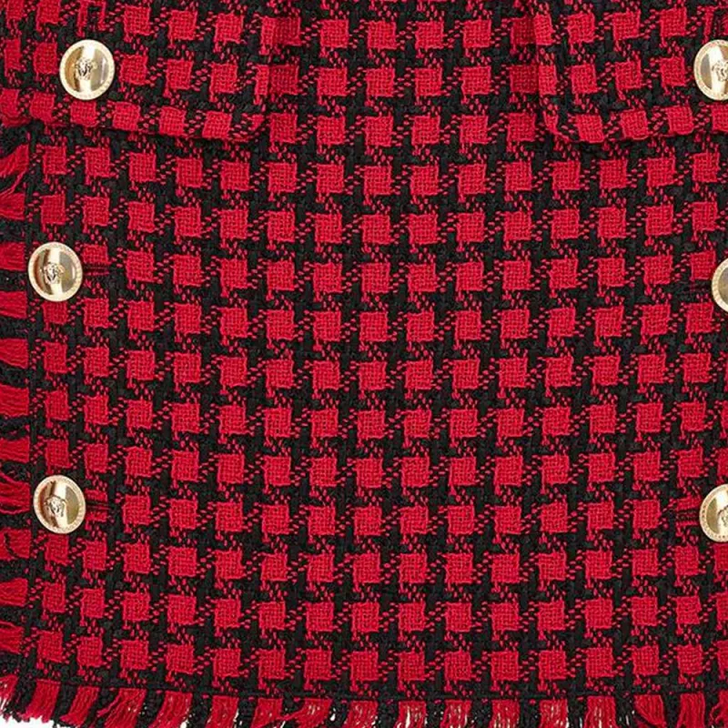 VERSACE Checked Mini Skirt-4