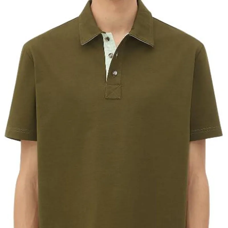 Bottega Veneta Polo Shirt Men's Olive Oil Color-5