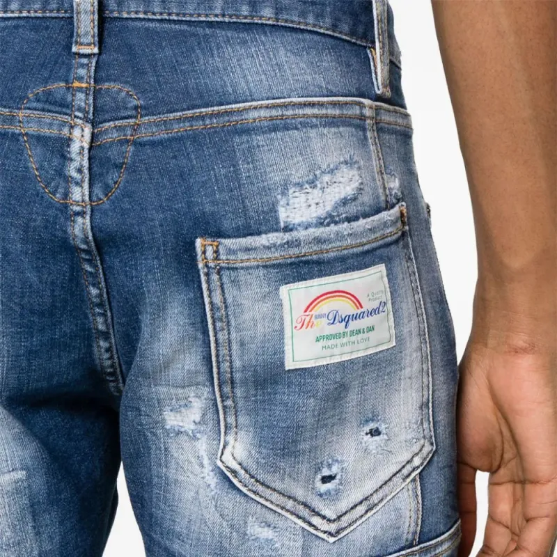 DSQUARED 2 Distressed Tidy Biker Jeans-6