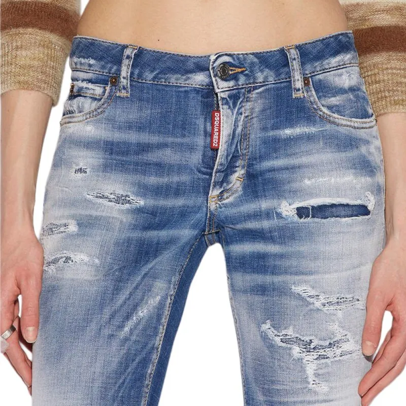 DSQUARED 2 FW22 Jeans Women's Light Blue-6