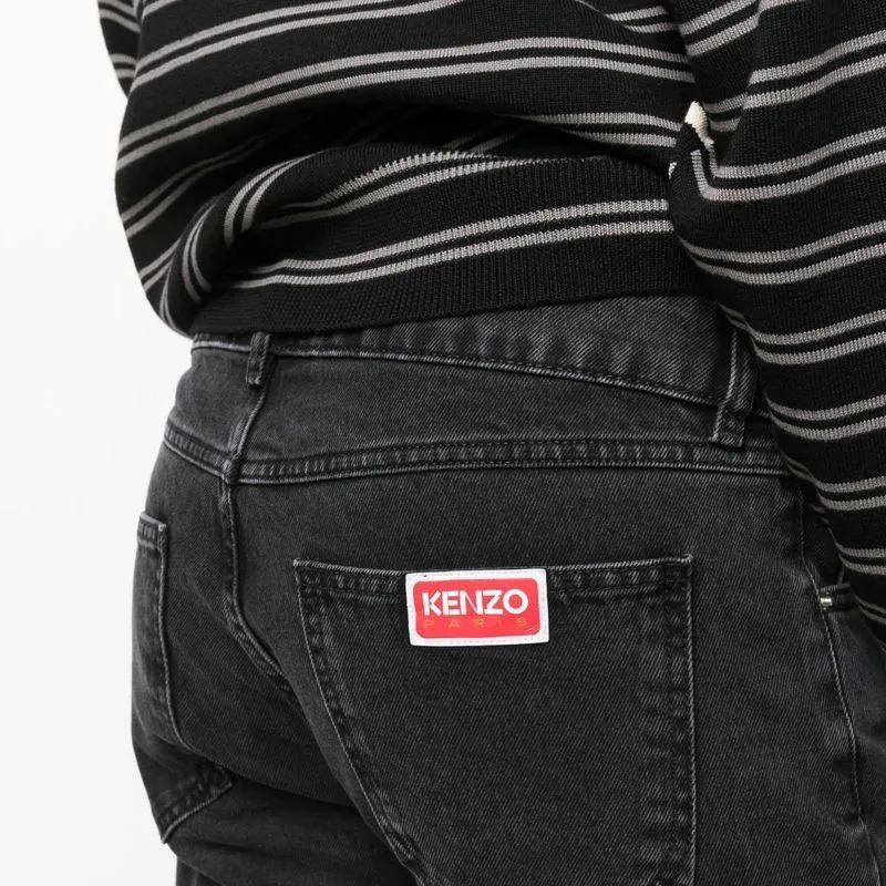 KENZO Bara Mid-Rise Slim-Cut Jeans-4