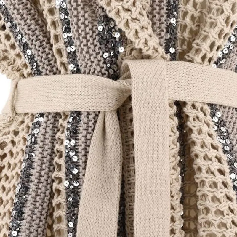 Brunello Cucinelli Sequin Embellished Knitted Gilet-6