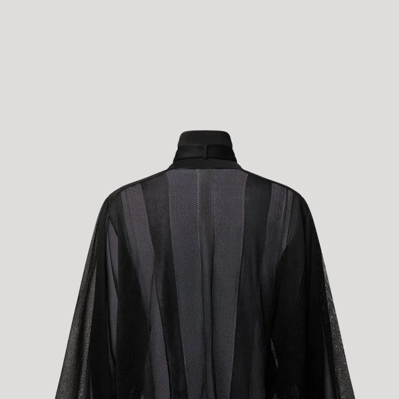 LOUIS VUITTON Sheer Stripe Knit Blouse-4