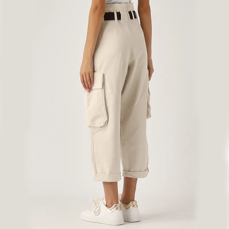 PINKO Belted Cargo Trousers-4