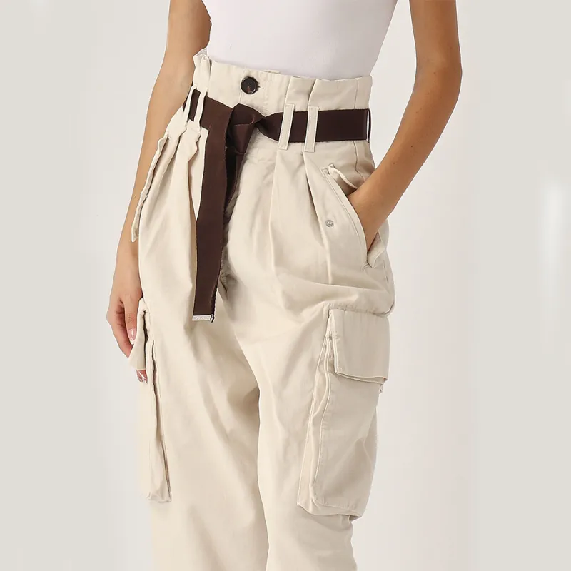 PINKO Belted Cargo Trousers-6