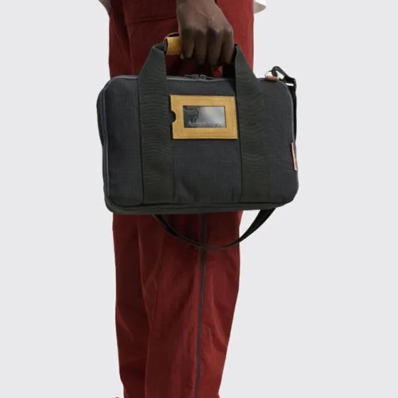 Acne Studios Polyamide Laptop Bag Shoulder Bag Crossbody Bag Handbag Unisex Black-4