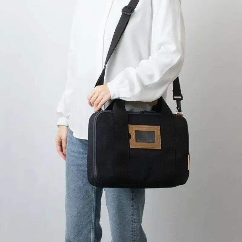 Acne Studios Polyamide Laptop Bag Shoulder Bag Crossbody Bag Handbag Unisex Black-5