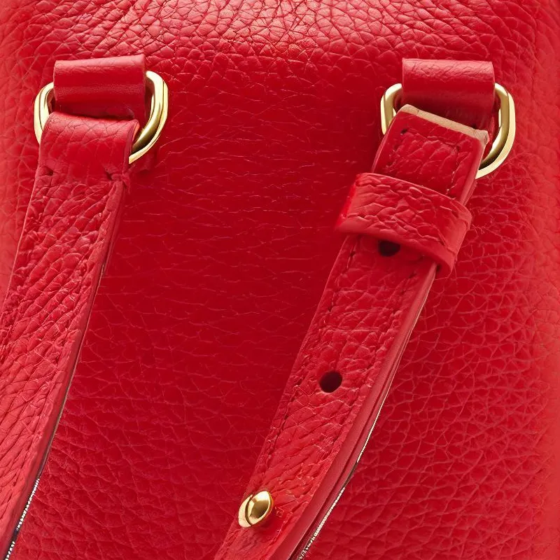 Burberry Grained Calfskin Cell Phone Pouch Women's Bright Red-3