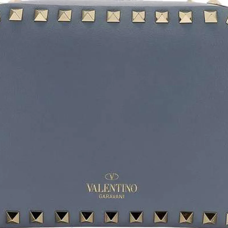 Valentino Calfskin Camera Bag, Shoulder Bag Small Size Women's Light Blue-3