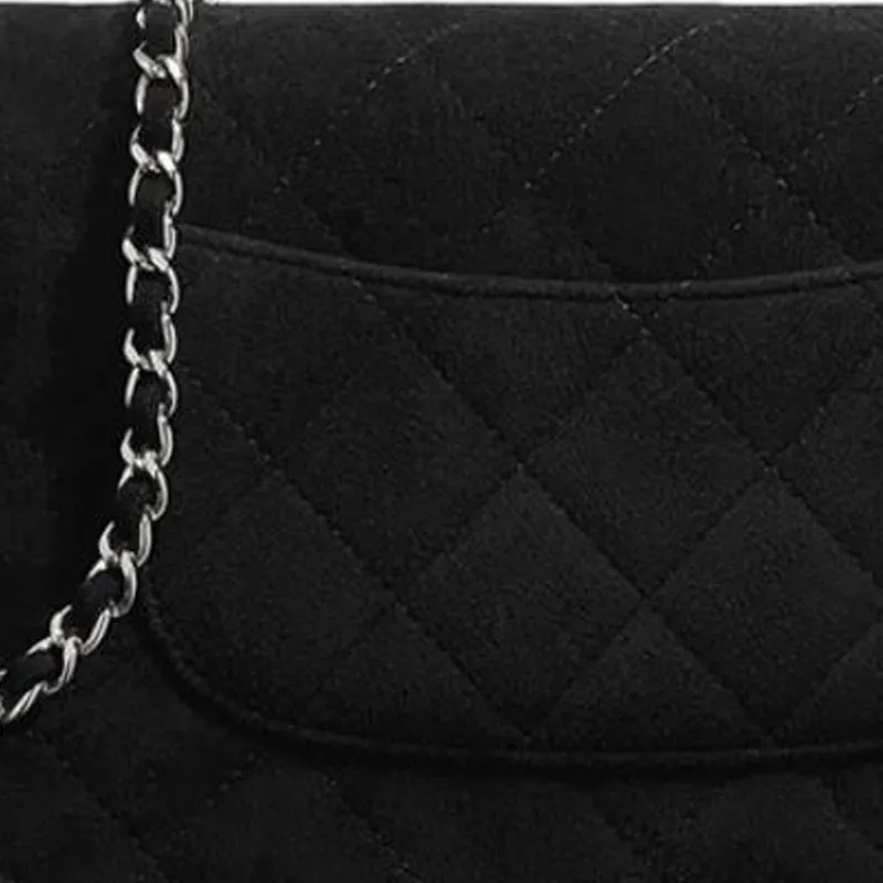 CHANEL Suede Shoulder Bag, Crossbody Bag, Handbag Women's Black-5