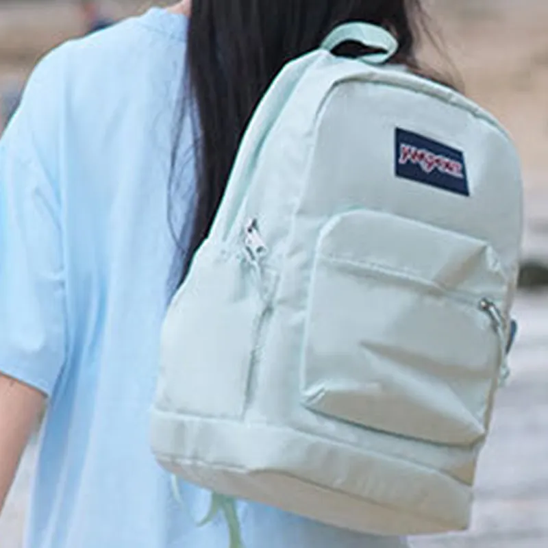 JanSport Fabric Backpack Regular Unisex Cyan Ripples-4